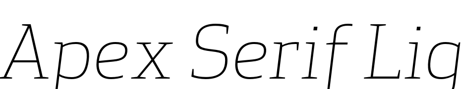 Apex Serif Light Italic Schrift Herunterladen Kostenlos